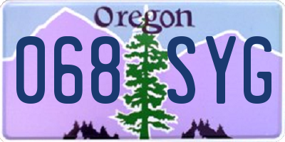 OR license plate 068SYG