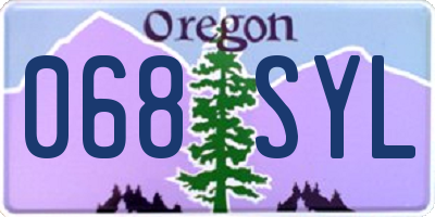 OR license plate 068SYL