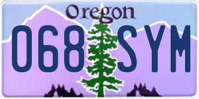 OR license plate 068SYM