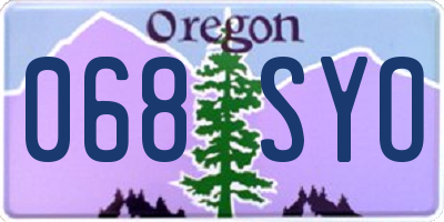OR license plate 068SYO