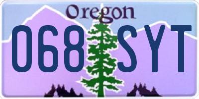 OR license plate 068SYT