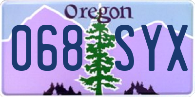OR license plate 068SYX