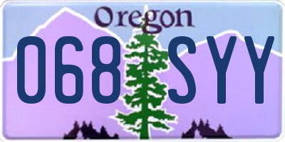 OR license plate 068SYY