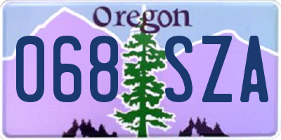 OR license plate 068SZA