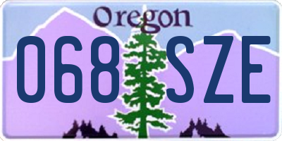 OR license plate 068SZE