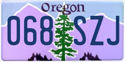 OR license plate 068SZJ