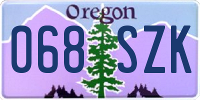 OR license plate 068SZK