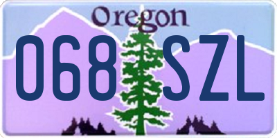 OR license plate 068SZL