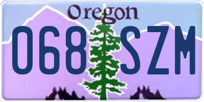 OR license plate 068SZM
