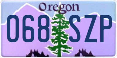 OR license plate 068SZP