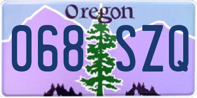OR license plate 068SZQ