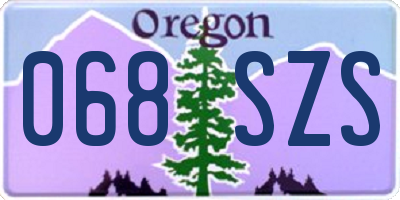 OR license plate 068SZS