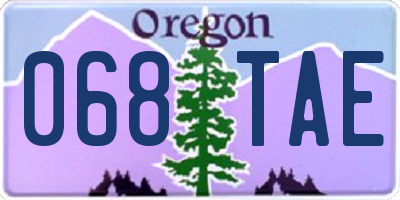 OR license plate 068TAE