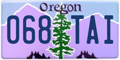 OR license plate 068TAI