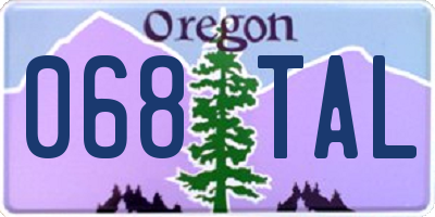 OR license plate 068TAL