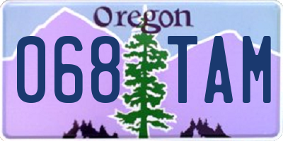OR license plate 068TAM