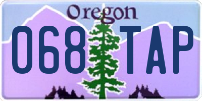 OR license plate 068TAP