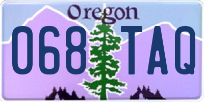 OR license plate 068TAQ
