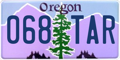 OR license plate 068TAR