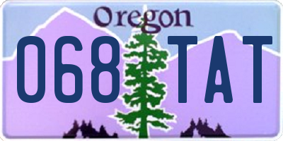 OR license plate 068TAT