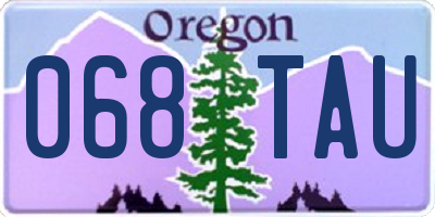 OR license plate 068TAU