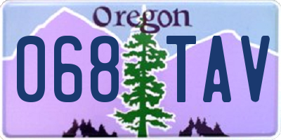 OR license plate 068TAV