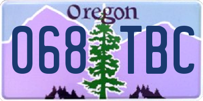 OR license plate 068TBC