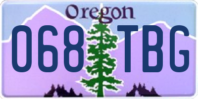 OR license plate 068TBG
