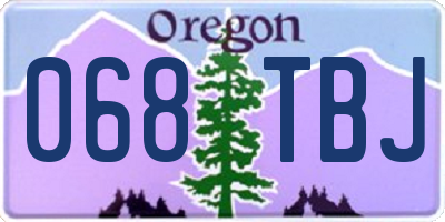 OR license plate 068TBJ
