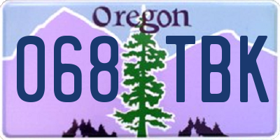 OR license plate 068TBK