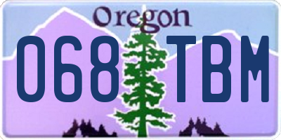 OR license plate 068TBM
