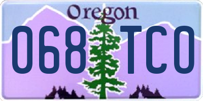 OR license plate 068TCO
