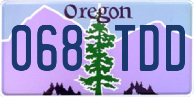 OR license plate 068TDD