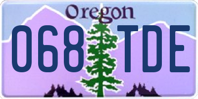 OR license plate 068TDE