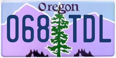 OR license plate 068TDL