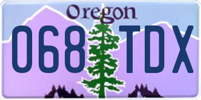 OR license plate 068TDX