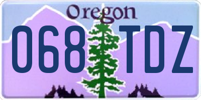 OR license plate 068TDZ