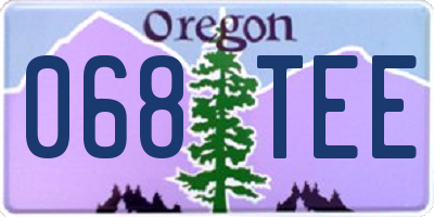 OR license plate 068TEE