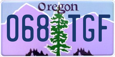 OR license plate 068TGF