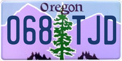 OR license plate 068TJD