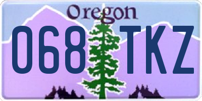 OR license plate 068TKZ