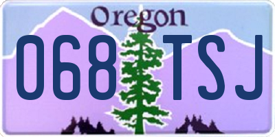 OR license plate 068TSJ
