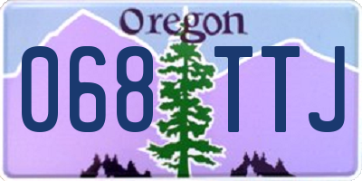 OR license plate 068TTJ