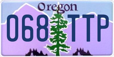 OR license plate 068TTP