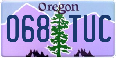 OR license plate 068TUC