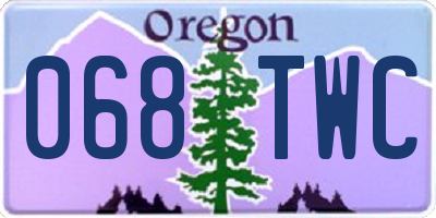 OR license plate 068TWC