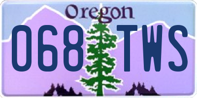 OR license plate 068TWS