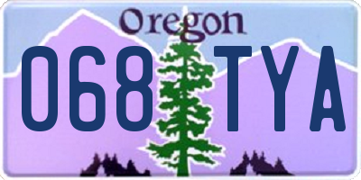 OR license plate 068TYA