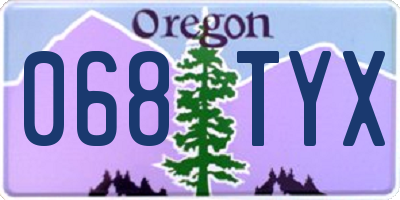 OR license plate 068TYX