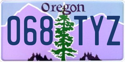 OR license plate 068TYZ